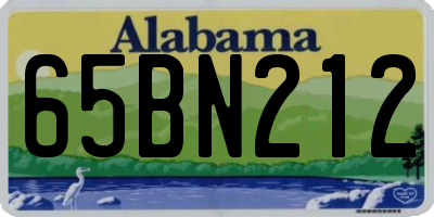 AL license plate 65BN212