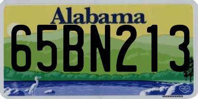 AL license plate 65BN213