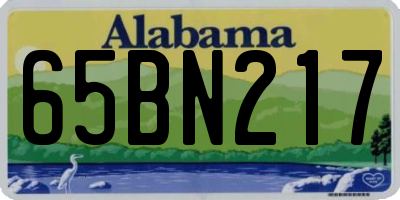 AL license plate 65BN217