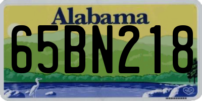 AL license plate 65BN218