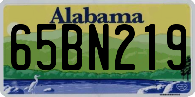 AL license plate 65BN219