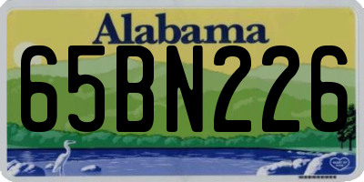 AL license plate 65BN226