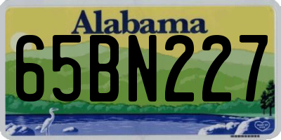 AL license plate 65BN227