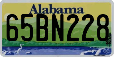 AL license plate 65BN228