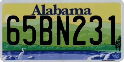 AL license plate 65BN231