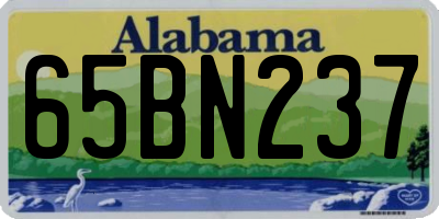 AL license plate 65BN237
