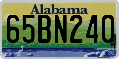 AL license plate 65BN240