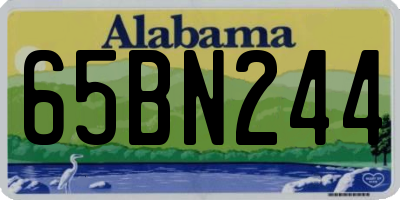 AL license plate 65BN244