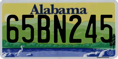 AL license plate 65BN245