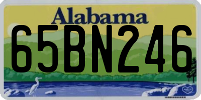 AL license plate 65BN246