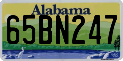 AL license plate 65BN247