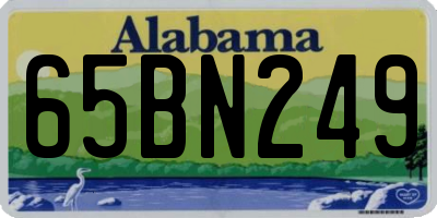 AL license plate 65BN249