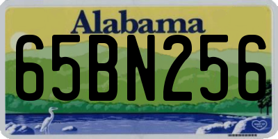 AL license plate 65BN256