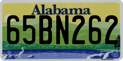 AL license plate 65BN262