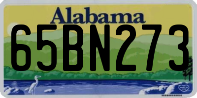 AL license plate 65BN273