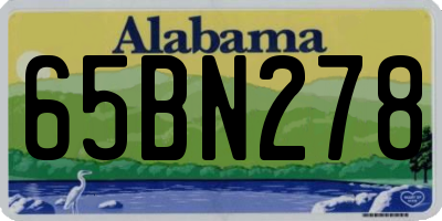 AL license plate 65BN278