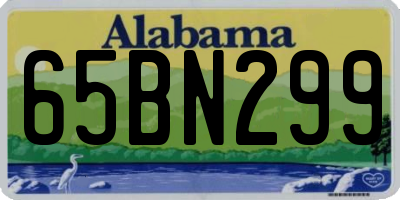 AL license plate 65BN299