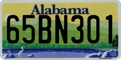 AL license plate 65BN301