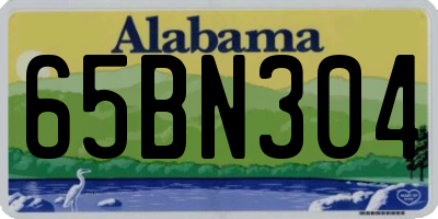 AL license plate 65BN304