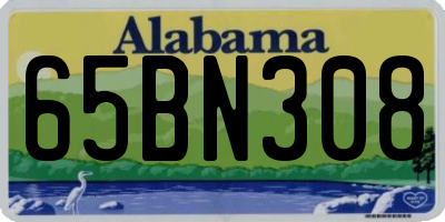 AL license plate 65BN308