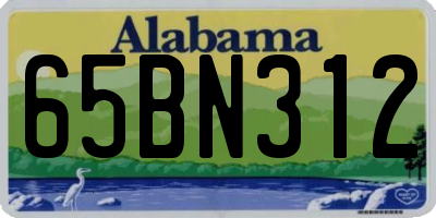 AL license plate 65BN312