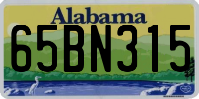 AL license plate 65BN315