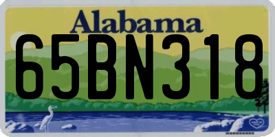 AL license plate 65BN318