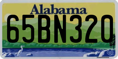 AL license plate 65BN320
