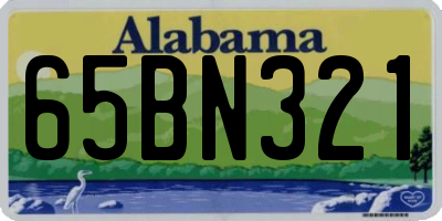 AL license plate 65BN321