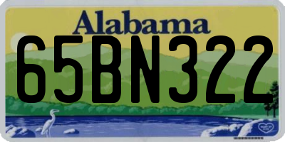 AL license plate 65BN322