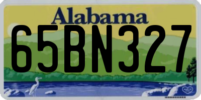AL license plate 65BN327