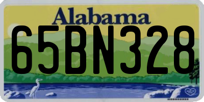 AL license plate 65BN328