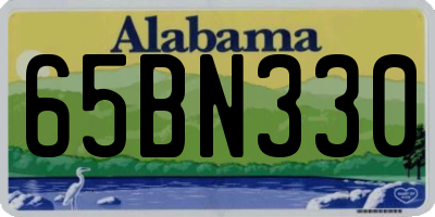AL license plate 65BN330
