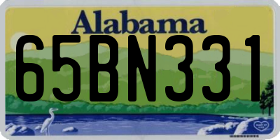 AL license plate 65BN331