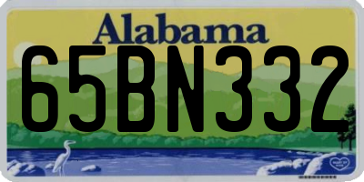AL license plate 65BN332