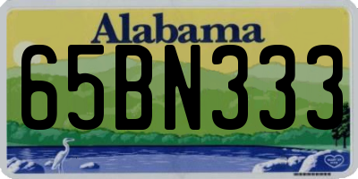 AL license plate 65BN333