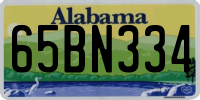 AL license plate 65BN334