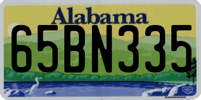AL license plate 65BN335