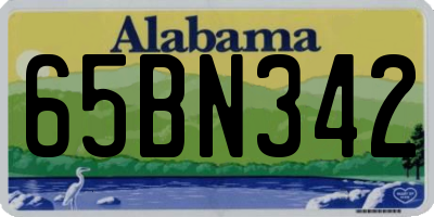AL license plate 65BN342