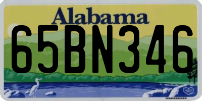 AL license plate 65BN346