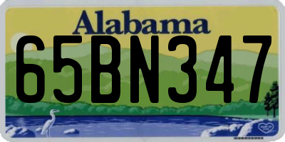 AL license plate 65BN347
