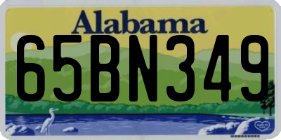 AL license plate 65BN349
