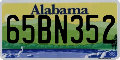 AL license plate 65BN352