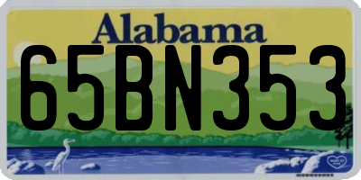 AL license plate 65BN353