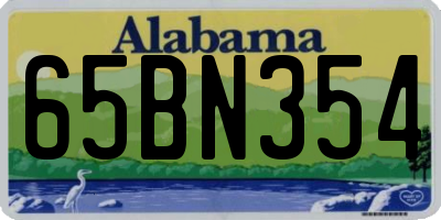 AL license plate 65BN354