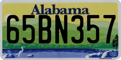 AL license plate 65BN357