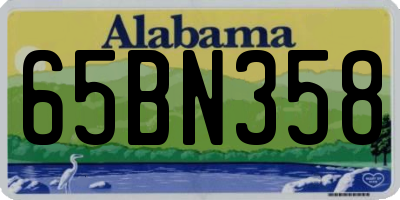 AL license plate 65BN358