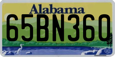 AL license plate 65BN360