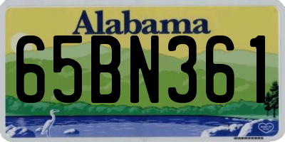 AL license plate 65BN361