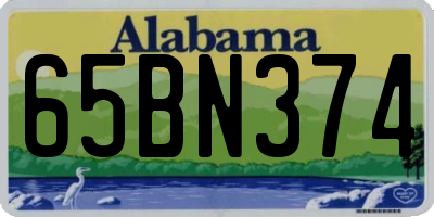 AL license plate 65BN374